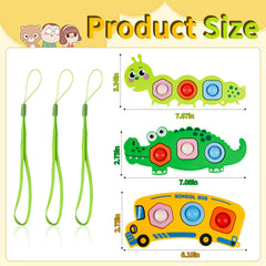 QETRABONE crocodile popper toy, compact tactile pop for flights.