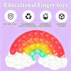 QETRABONE rainbow cloud bubble toy for portable stress relief and play