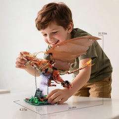 QFJ Fire Dragon display size emphasizes presence on shelves.