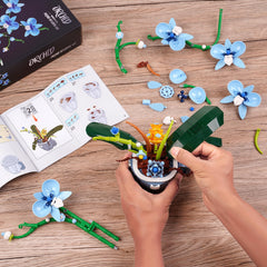 QFJ Ideas Blue Orchid stem detail highlighting durable construction