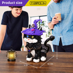 QFJ Ideas Harry magic cat display stand enhances shelf decor