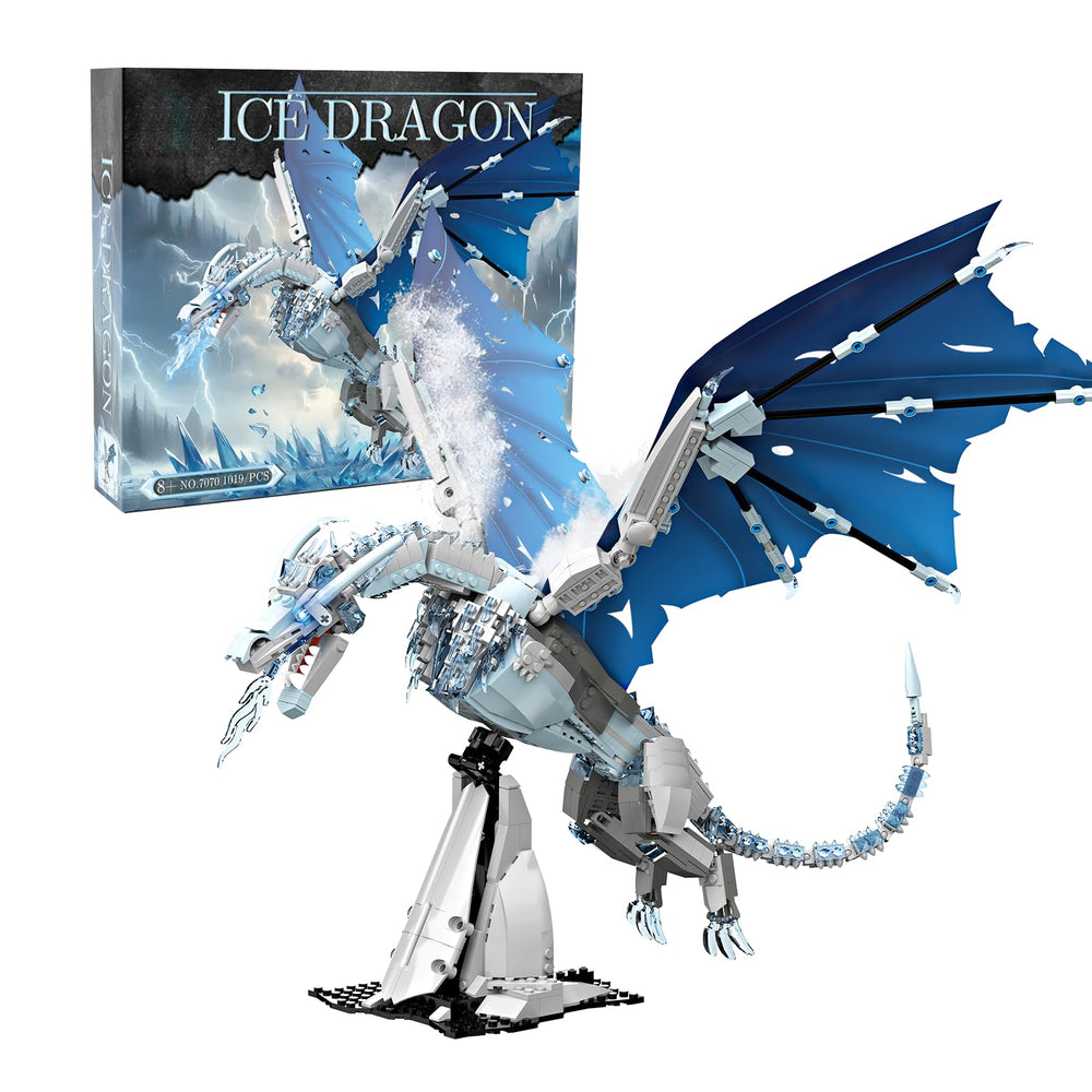 QFJ Ideas Ice Dragon Building Set full model for display and collection