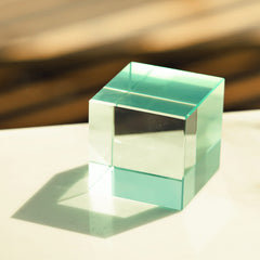 QFkris K9 cyan prism cube gift idea ideal for birthdays and holidays.