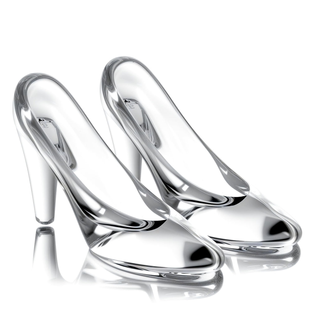 QFkris two-pack clear Cinderella slipper for sparkling princess room decor