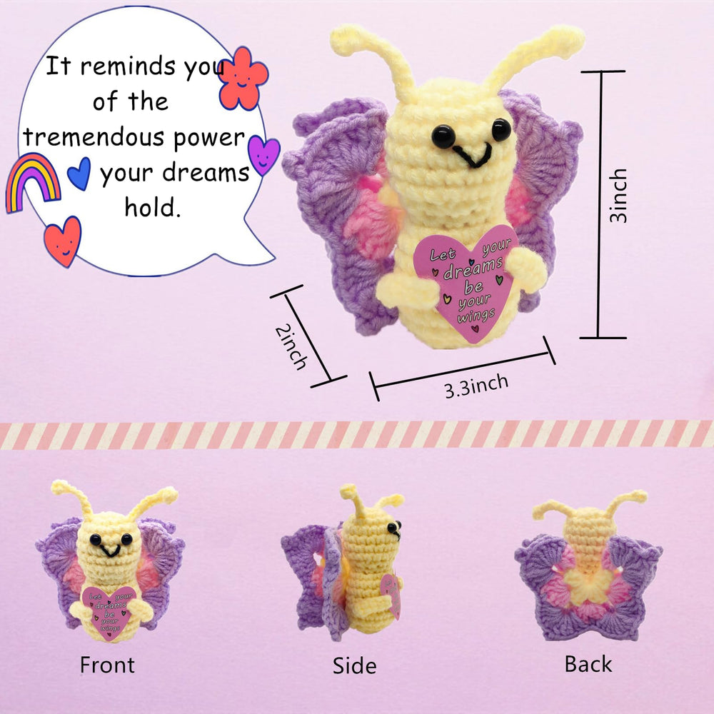 QHARIX handmade emotional butterfly plush adds cozy motivation