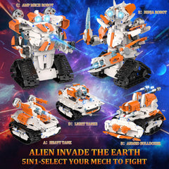 QHECTTY remote control robot car for indoor and outdoor stunts.