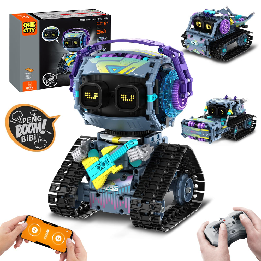 QHECTTY STEM robot building kit sparks imaginative play through assembly.