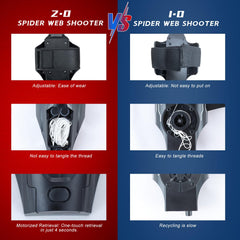 QHJIU Spider Web Shooter 2.0 packaged as a fun gift
