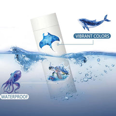 qhqqwzxqc ocean animal stickers: whales for windows and notebooks.
