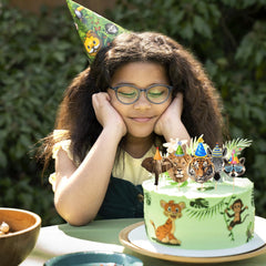 qhqqwzxqc Safari Animals tiger cupcake topper adds dynamic flair to celebration desserts.
