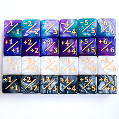 QiAN SiMAi gold-numbered D6 dice offer clear readability at the table.