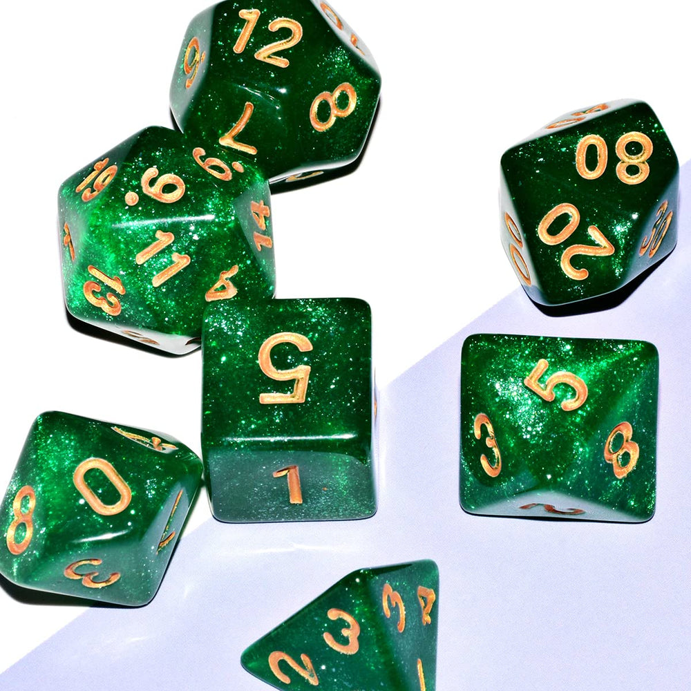 QiAN SiMAi Galaxy dice in play during a tabletop session