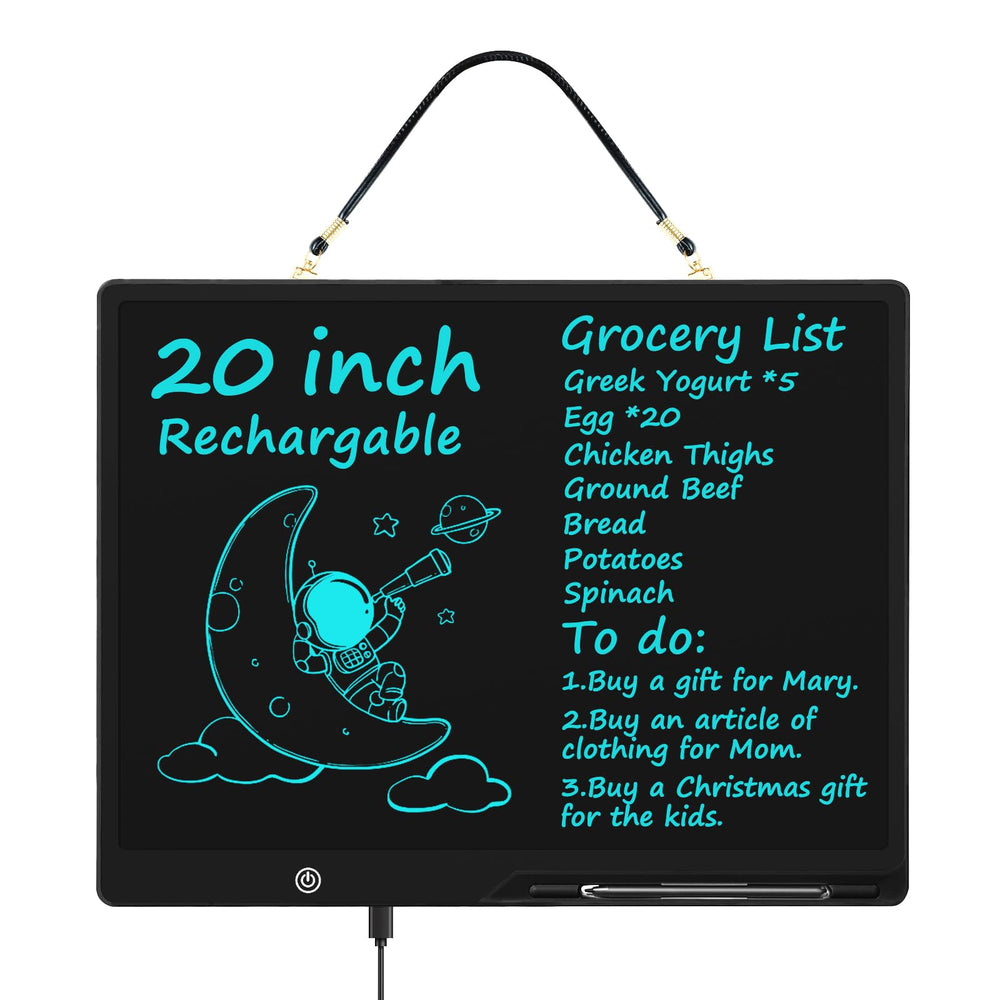 QIAOBUQI 20-inch LCD writing tablet front view for immersive drawing and note-taking at home