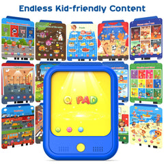 Qiaojoy tablet offers five learning modes to build vocabulary and listening skills.