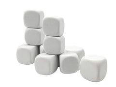 Qidiwin white EVA foam dice with plain surface for creative pattern design.