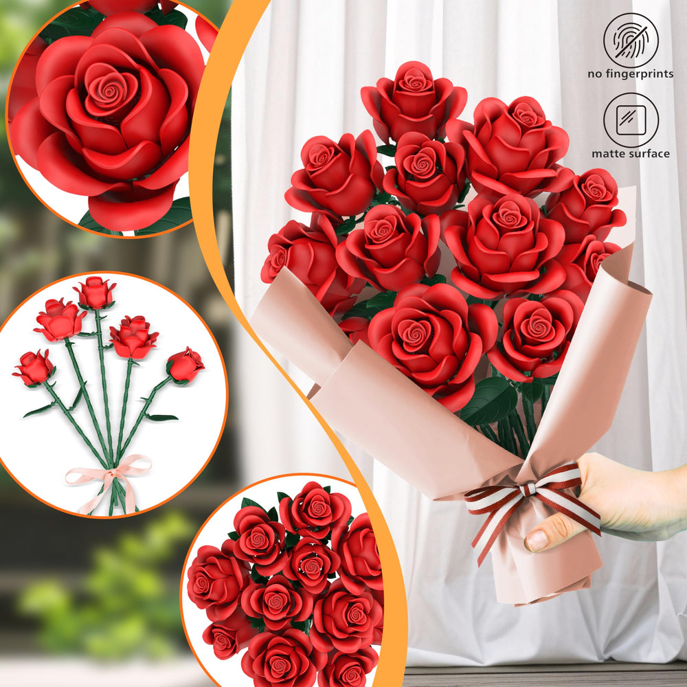 QIFUN buildable flower bouquet with adjustable stems for personalized decor