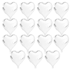 QIHOMPIB white heart foil balloons 18 inch for romantic Valentine decor.