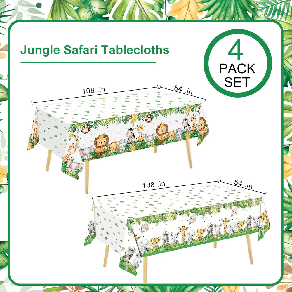QIYANPAX sage green tablecloth ready for baby shower or family meal.