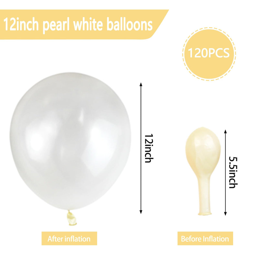 QIKOOLAA royal white balloon clusters ideal for bright birthday decorations