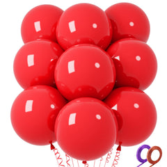 QIKOOLAA red 18-inch balloons pack for party color pops and photo backdrops.