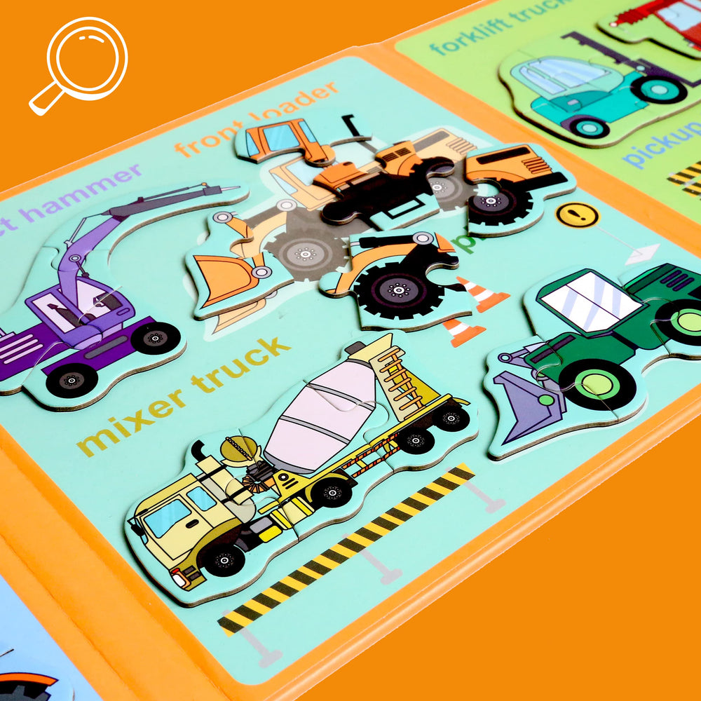 QimuMku Cars puzzle, portable learning while traveling.