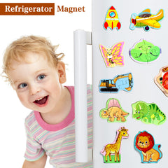 QimuMku magnetic puzzle cars theme supports fine motor skills while traveling.