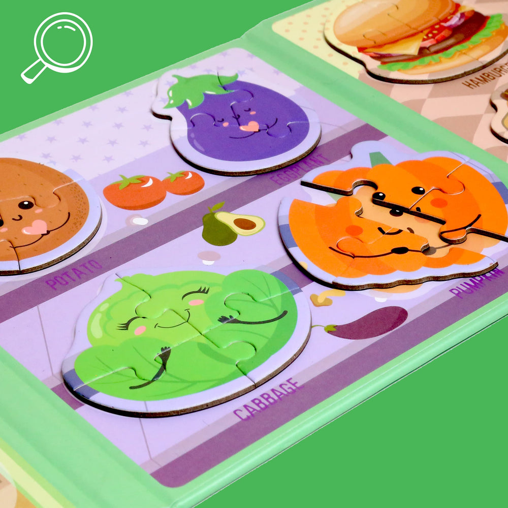 QimuMku travel-friendly magnetic puzzle setup enables screen-free play anywhere.