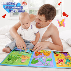 QimuMku magnetic puzzles cars theme promotes shape recognition on road trips.