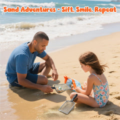 QINGLER shell collection setup invites curious shell hunting along shore