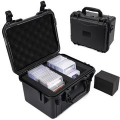 QINGUANG graded card storage box front view with expansive capacity for multiple cards.