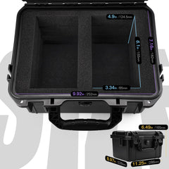 QINGUANG graded card storage box interior shown with foam dividers protecting tops.