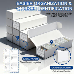 QINGUANG stackable card storage on a shelf for organized collections