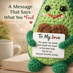 Qinthory avocado plush squishy desk buddy perfect for a smile.