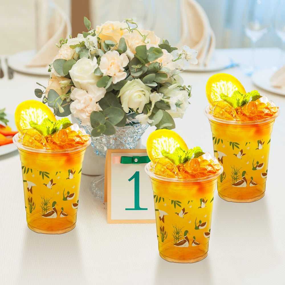 Qinyoung mallard duck disposable cups suited for hunting-themed events.