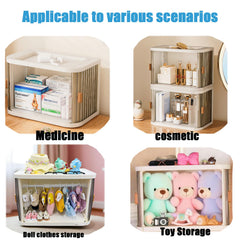 Versatile organizer for hair accessories, cosmetics, and small items beyond clothes.