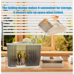 Compact foldable design fits under bed or in a suitcase for easy storage.