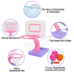 Qirptey adjustable-height hoop grows with kids