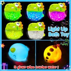 Qirptey fishing net bath toy helps toddlers catch floating animals.