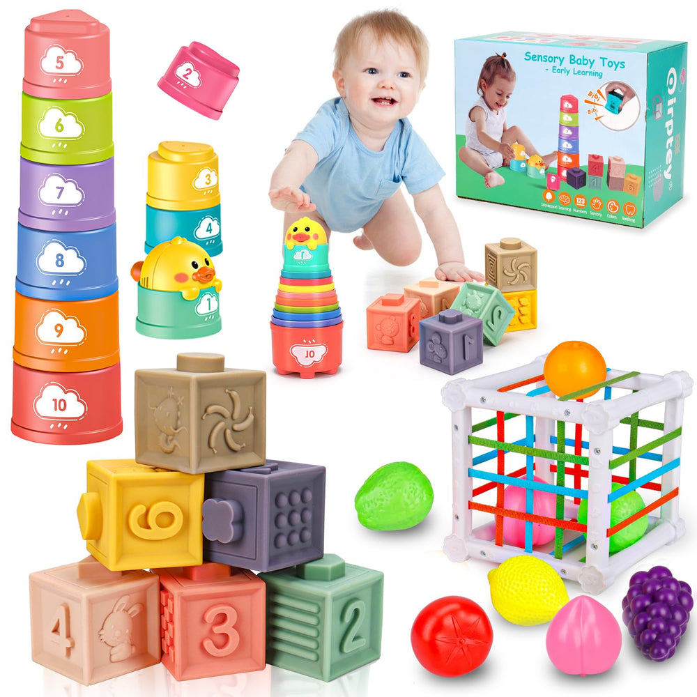 Qirptey Montessori pull-string toy supports fine motor exploration.