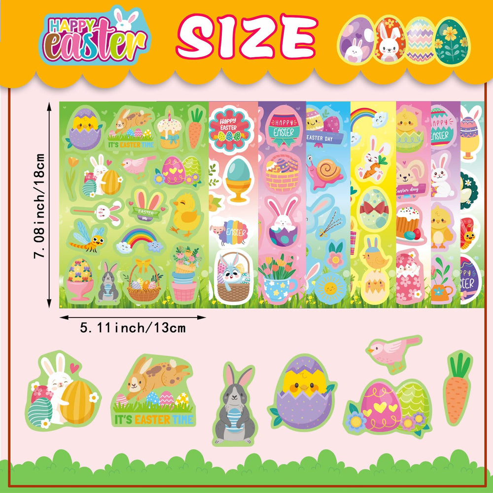 QIRUIMI Easter stickers on a skateboard provide vibrant embellishments