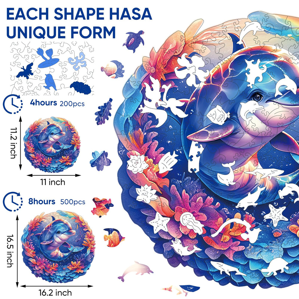 Qiuenisray Ocean-themed wood puzzle highlights intricate pieces for mindful puzzling