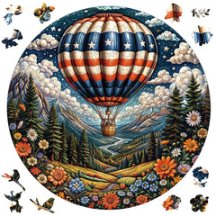 Qiuenisray wooden balloon puzzle 3D vision enhances focused, calming playtime