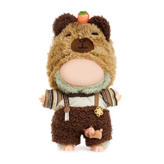 QIUTIMIY Capibara head cover on a 17cm doll, adds playful character and easy changes.