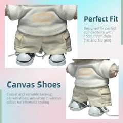QIXINGWISE 17cm doll shoes side view; snug fit supports secure posing.
