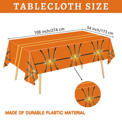 QIYANPAX basketball-textured surface tablecloth adds tactile visual interest