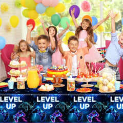 QIYANPAX cohesive gamer decor tablecloth blends with party supplies