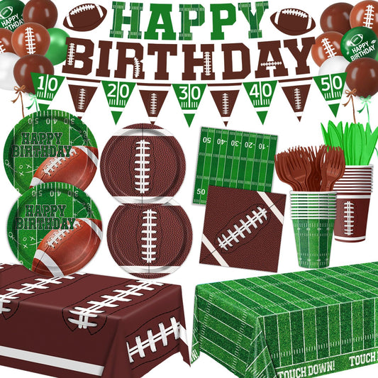 QIYANPAX football plates 9-inch for sturdy dining at a game-day party