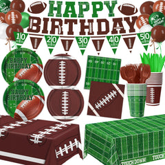 QIYANPAX football plates 9-inch for sturdy dining at a game-day party