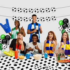 QIYANPAX soccer theme tablecloth enhances party visuals