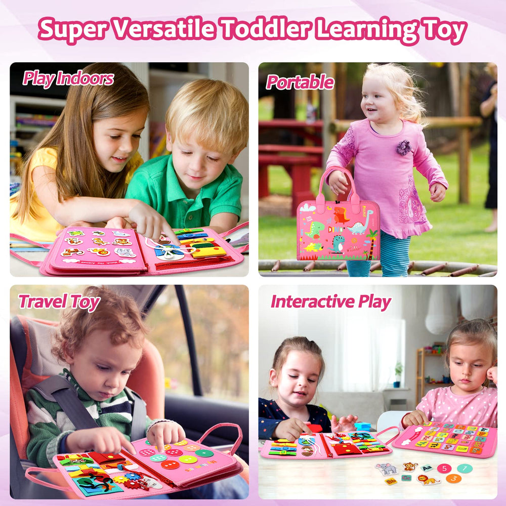 Qizfun Busy Board clock and calendar teach time concepts in a playful way.